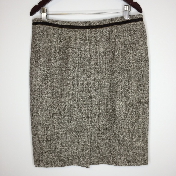 Tory Burch Brown Tweed Pencil Skirt | 10 - Picture 2 of 8